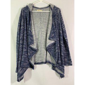 Hollister Open Front Cascading Cardigan Hooded